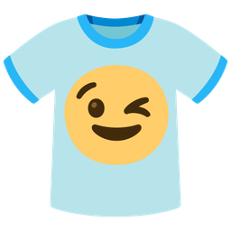 T-shirt and Winking face