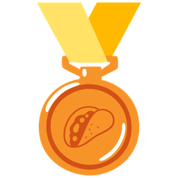 taco and 3rd place medal