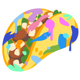 taco and artist palette