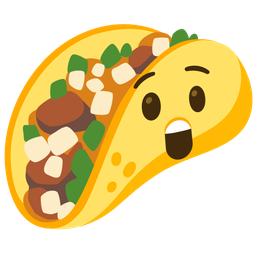 taco and astonished face