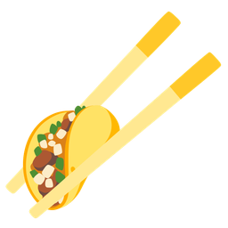 taco and chopsticks