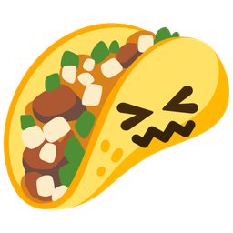 taco and confounded face
