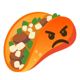 taco and enraged face