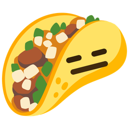 taco and expressionless face