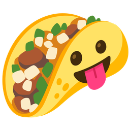 Taco and Face with tongue