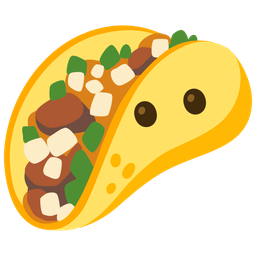 taco and face without mouth