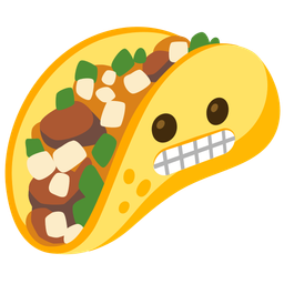 taco and grimacing face