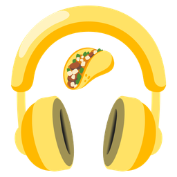 taco and headphone