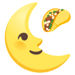 taco and last quarter moon face