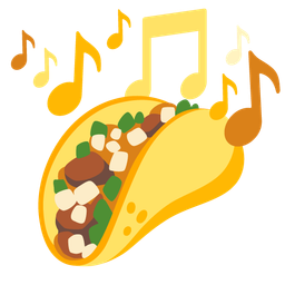 taco and musical notes