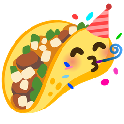 taco and partying face
