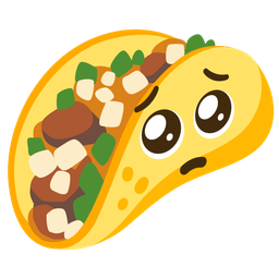 taco and pleading face
