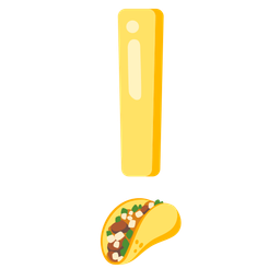 taco and red exclamation mark