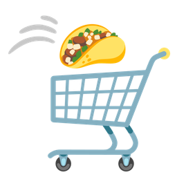 taco and shopping cart