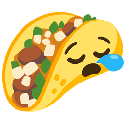 taco and sleepy face