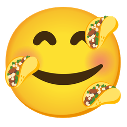 Taco and Smiling face with hearts
