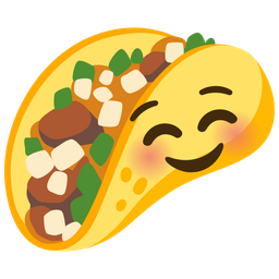 Taco and Smiling face
