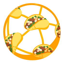 taco and soccer ball