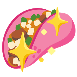 taco and sparkling heart
