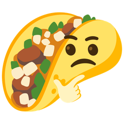 taco and thinking face