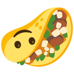 Taco and Upside-down face