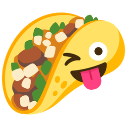 Taco and Winking face with tongue