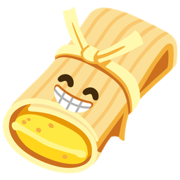 Tamale and Beaming face with smiling eyes