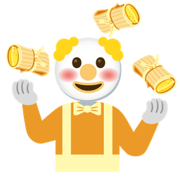 tamale and clown face