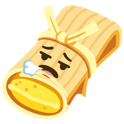 tamale and face exhaling