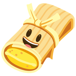 Tamale and Grinning face with big eyes