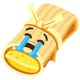 tamale and loudly crying face