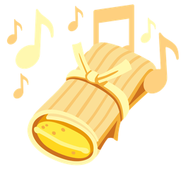 tamale and musical notes