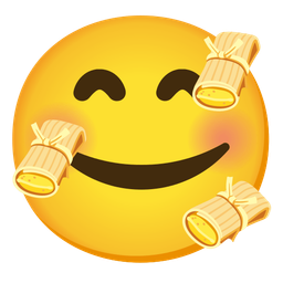 Tamale and Smiling face with hearts