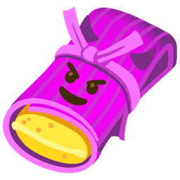 tamale and smiling face with horns