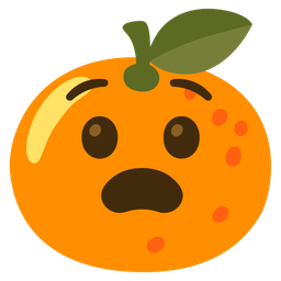 tangerine and anguished face