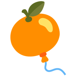 tangerine and balloon