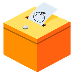tangerine and ballot box with ballot