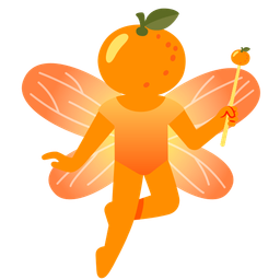 tangerine and butterfly