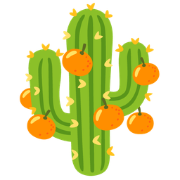 tangerine and cactus