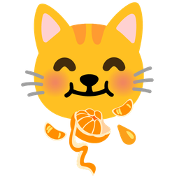 tangerine and cat face