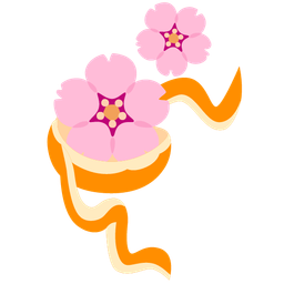 tangerine and cherry blossom