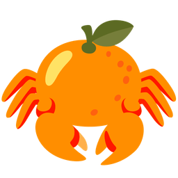 tangerine and crab