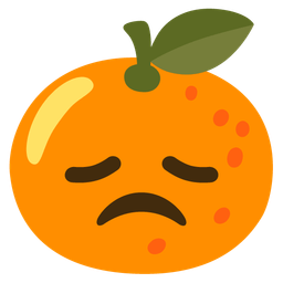 tangerine and disappointed face