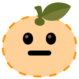 tangerine and dotted line face