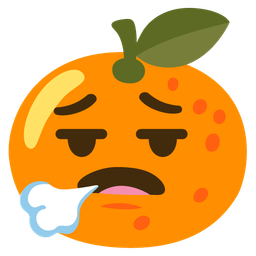 tangerine and face exhaling