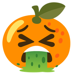 tangerine and face vomiting