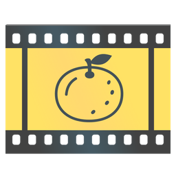 tangerine and film frames