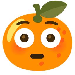 tangerine and flushed face