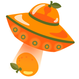 tangerine and flying saucer