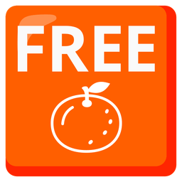 tangerine and FREE button